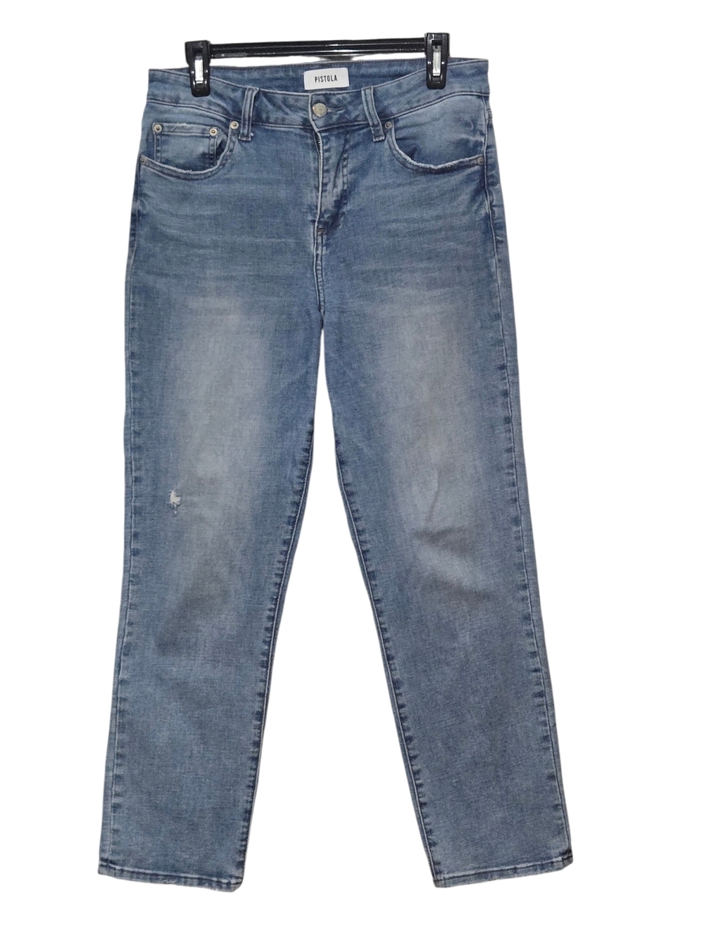 Pistola Light Wash Slim Straight Jeans Size 28 Stretch Denim Mid Rise” Womens